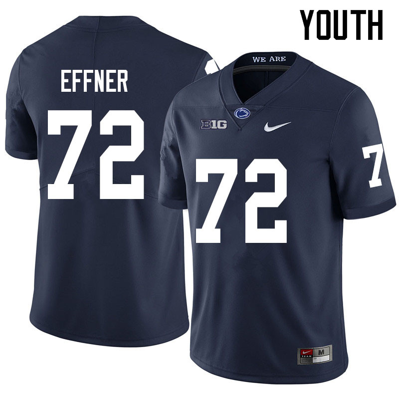 Youth #72 Bryce Effner Penn State Nittany Lions College Football Jerseys Sale-Navy